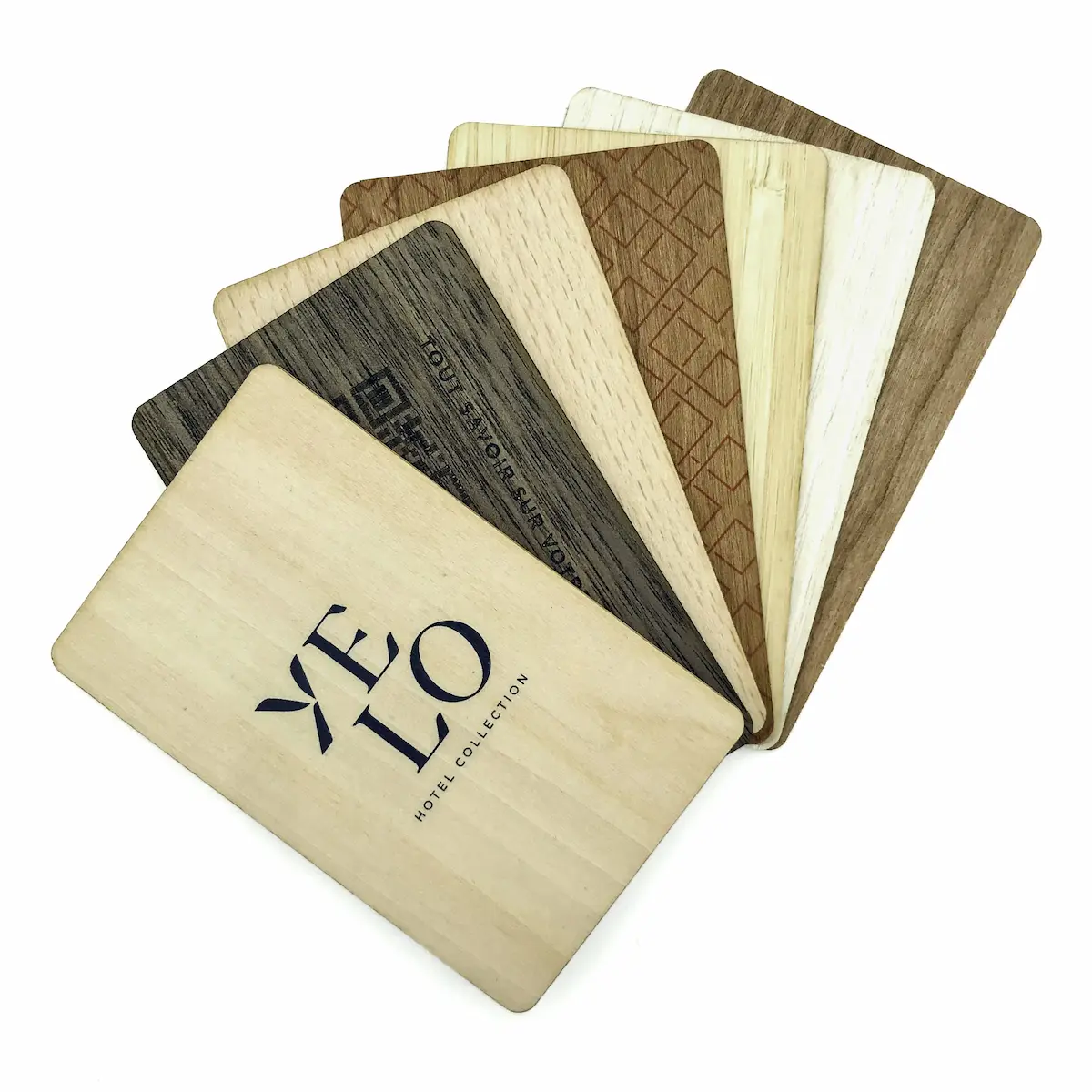 Cartes en bois RFID pour chambres d'hôtels