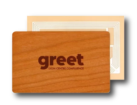 Carte en bois utilisant la technologie RFID Greenlab Project