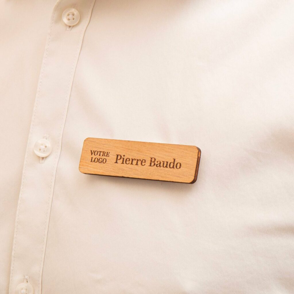 badge wood professional magnet